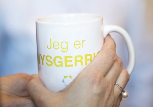 Kop med skriften Kop med skriften